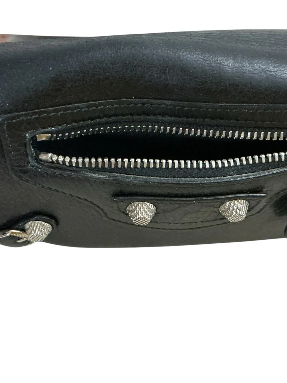 Balenciaga Black Leather with Silver Hardware